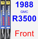 Front Wiper Blade Pack for 1988 GMC R3500 - Vision Saver