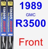 Front Wiper Blade Pack for 1989 GMC R3500 - Vision Saver