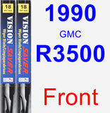 Front Wiper Blade Pack for 1990 GMC R3500 - Vision Saver