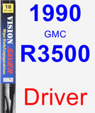 Driver Wiper Blade for 1990 GMC R3500 - Vision Saver