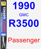 Passenger Wiper Blade for 1990 GMC R3500 - Vision Saver