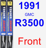 Front Wiper Blade Pack for 1991 GMC R3500 - Vision Saver