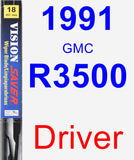 Driver Wiper Blade for 1991 GMC R3500 - Vision Saver