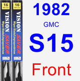 Front Wiper Blade Pack for 1982 GMC S15 - Vision Saver