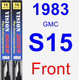 Front Wiper Blade Pack for 1983 GMC S15 - Vision Saver