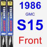 Front Wiper Blade Pack for 1986 GMC S15 - Vision Saver