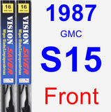 Front Wiper Blade Pack for 1987 GMC S15 - Vision Saver