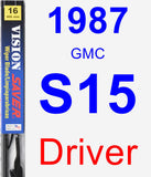 Driver Wiper Blade for 1987 GMC S15 - Vision Saver