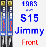 Front Wiper Blade Pack for 1983 GMC S15 Jimmy - Vision Saver