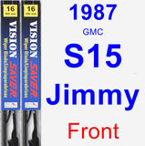 Front Wiper Blade Pack for 1987 GMC S15 Jimmy - Vision Saver