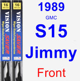 Front Wiper Blade Pack for 1989 GMC S15 Jimmy - Vision Saver