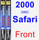 Front Wiper Blade Pack for 2000 GMC Safari - Vision Saver