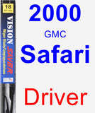 Driver Wiper Blade for 2000 GMC Safari - Vision Saver