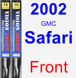 Front Wiper Blade Pack for 2002 GMC Safari - Vision Saver