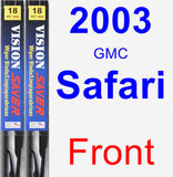 Front Wiper Blade Pack for 2003 GMC Safari - Vision Saver
