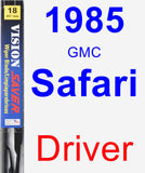 Driver Wiper Blade for 1985 GMC Safari - Vision Saver