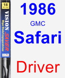 Driver Wiper Blade for 1986 GMC Safari - Vision Saver