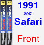 Front Wiper Blade Pack for 1991 GMC Safari - Vision Saver