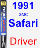 Driver Wiper Blade for 1991 GMC Safari - Vision Saver