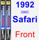 Front Wiper Blade Pack for 1992 GMC Safari - Vision Saver