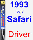 Driver Wiper Blade for 1993 GMC Safari - Vision Saver