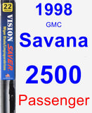 Passenger Wiper Blade for 1998 GMC Savana 2500 - Vision Saver