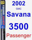 Passenger Wiper Blade for 2002 GMC Savana 3500 - Vision Saver