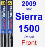 Front Wiper Blade Pack for 2009 GMC Sierra 1500 - Vision Saver