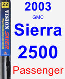 Passenger Wiper Blade for 2003 GMC Sierra 2500 - Vision Saver