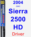 Driver Wiper Blade for 2004 GMC Sierra 2500 HD - Vision Saver