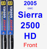 Front Wiper Blade Pack for 2005 GMC Sierra 2500 HD - Vision Saver