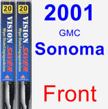 Front Wiper Blade Pack for 2001 GMC Sonoma - Vision Saver