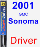 Driver Wiper Blade for 2001 GMC Sonoma - Vision Saver