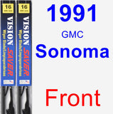 Front Wiper Blade Pack for 1991 GMC Sonoma - Vision Saver