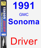 Driver Wiper Blade for 1991 GMC Sonoma - Vision Saver