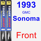 Front Wiper Blade Pack for 1993 GMC Sonoma - Vision Saver