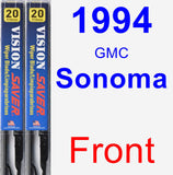 Front Wiper Blade Pack for 1994 GMC Sonoma - Vision Saver