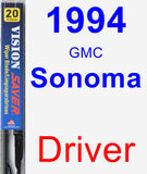 Driver Wiper Blade for 1994 GMC Sonoma - Vision Saver