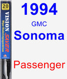 Passenger Wiper Blade for 1994 GMC Sonoma - Vision Saver