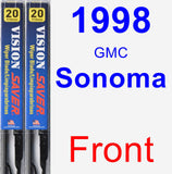 Front Wiper Blade Pack for 1998 GMC Sonoma - Vision Saver