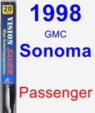 Passenger Wiper Blade for 1998 GMC Sonoma - Vision Saver