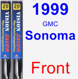Front Wiper Blade Pack for 1999 GMC Sonoma - Vision Saver