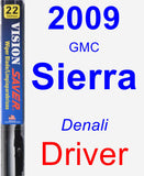 Driver Wiper Blade for 2009 GMC Sierra - Vision Saver