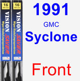 Front Wiper Blade Pack for 1991 GMC Syclone - Vision Saver
