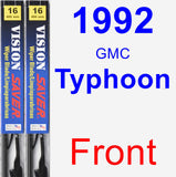 Front Wiper Blade Pack for 1992 GMC Typhoon - Vision Saver