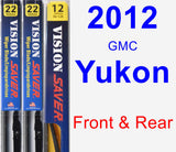 Front & Rear Wiper Blade Pack for 2012 GMC Yukon - Vision Saver