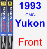 Front Wiper Blade Pack for 1993 GMC Yukon - Vision Saver