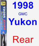 Rear Wiper Blade for 1998 GMC Yukon - Vision Saver