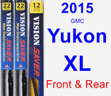 Front & Rear Wiper Blade Pack for 2015 GMC Yukon XL - Vision Saver