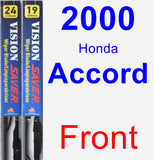 Front Wiper Blade Pack for 2000 Honda Accord - Vision Saver